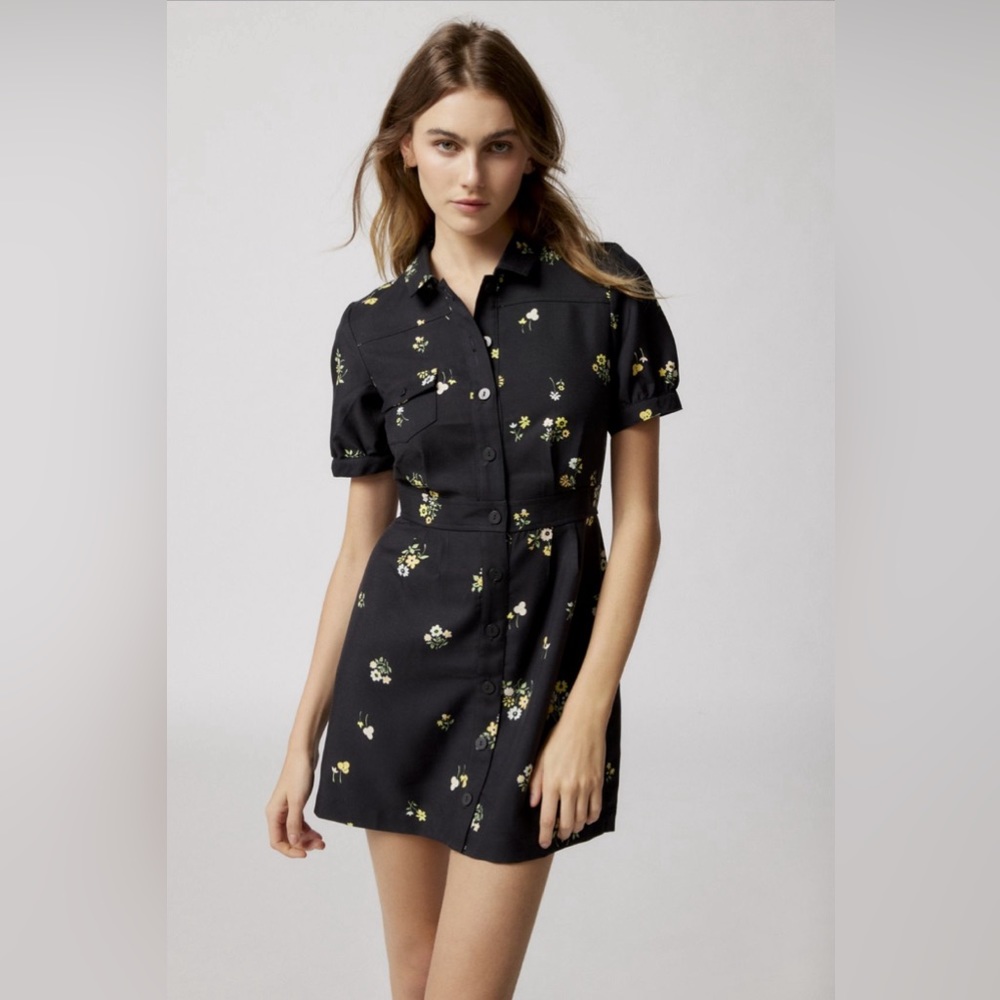 Urban Outfitters Collared Floral Mini Dress